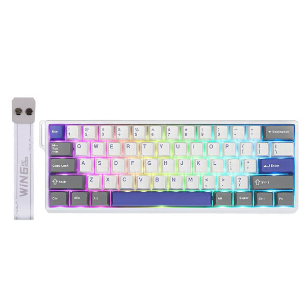 AULA WIN60 HE MAX Grey&White&Blue (Magnetic Switch) AULA WIN60 HE MAX Grey&White&Blue (Magnetic Switch)